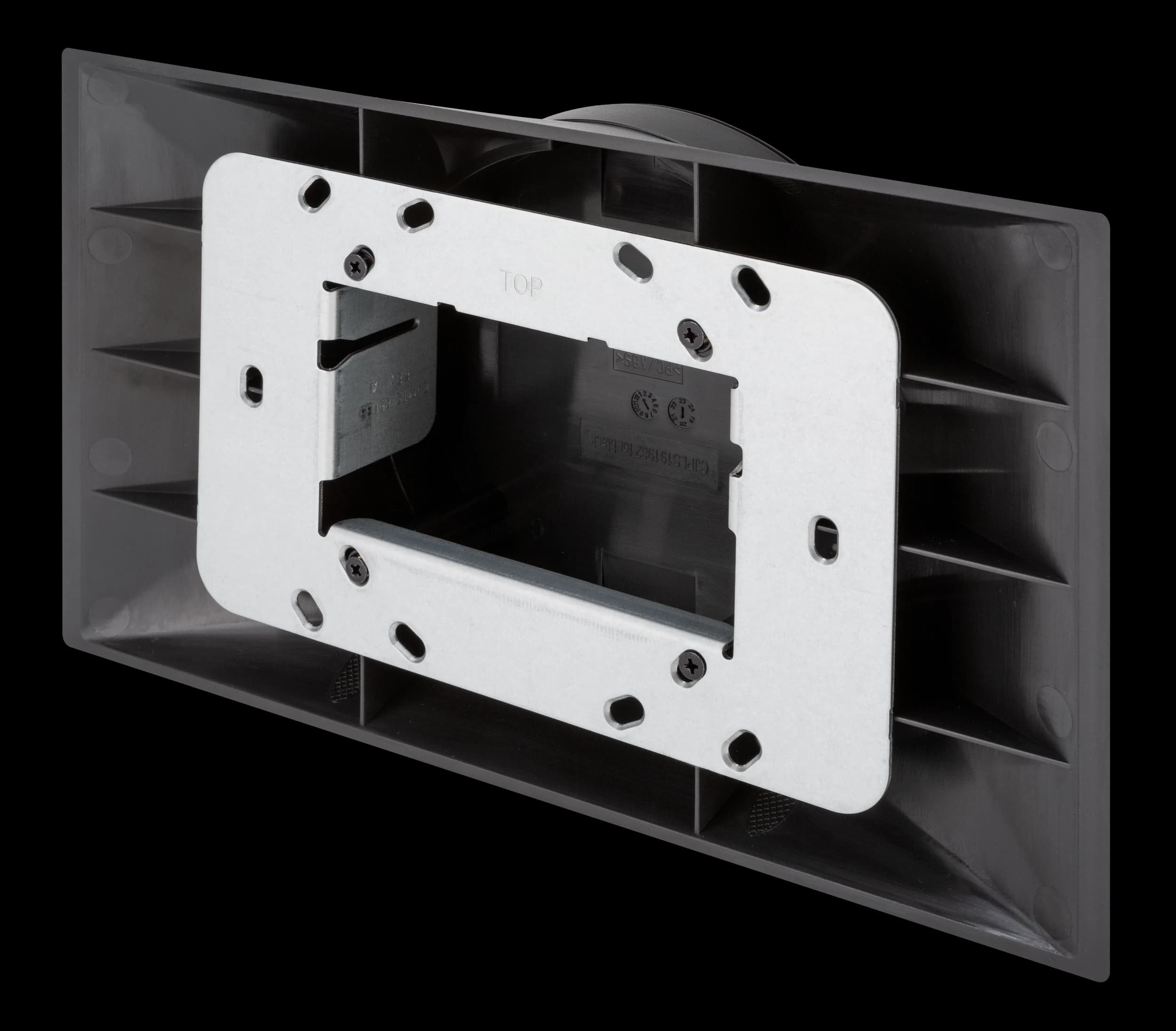 Crestron TSW-1070-MSMK-B-S multisurface mount kit, front view