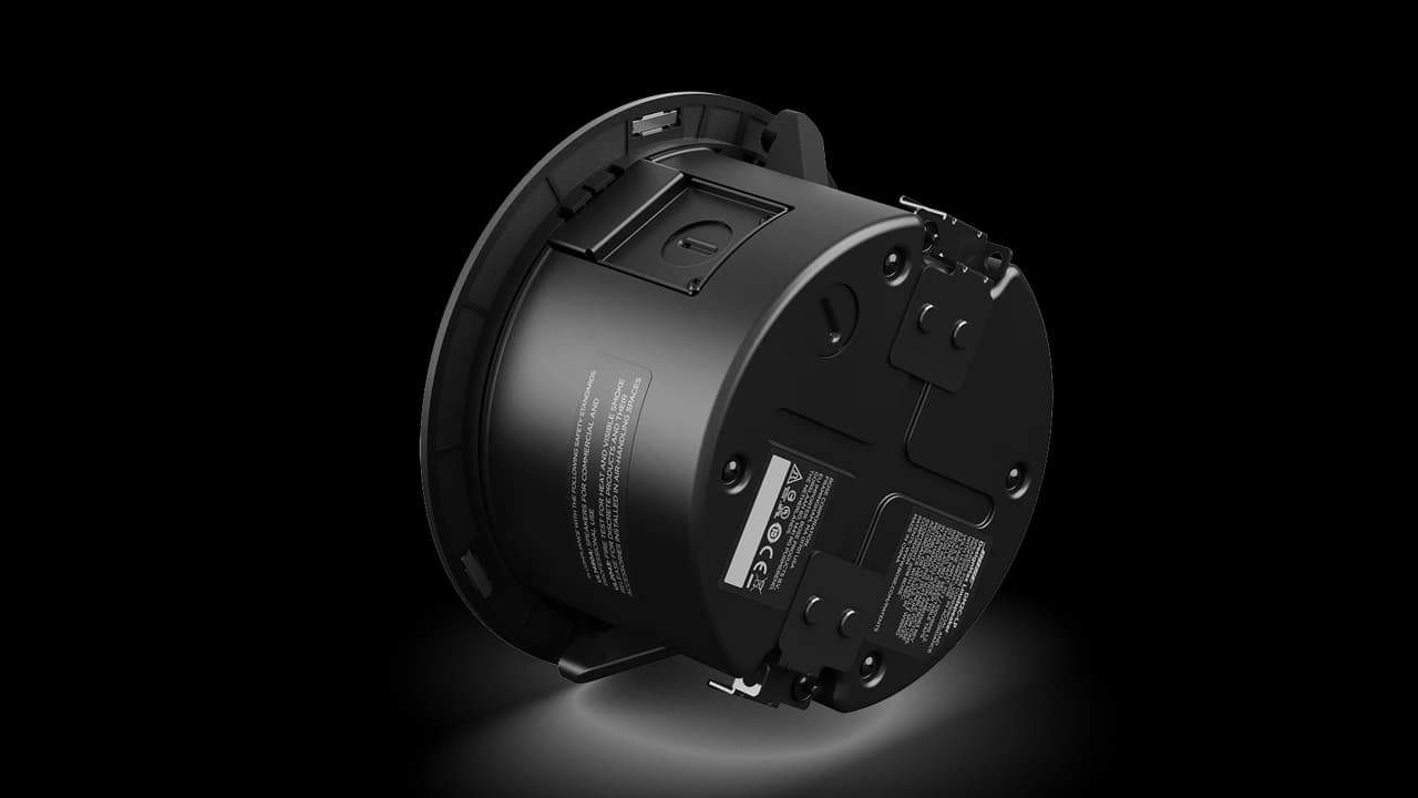 Bose DesignMax DM2C-LP, angled rear view of backcan