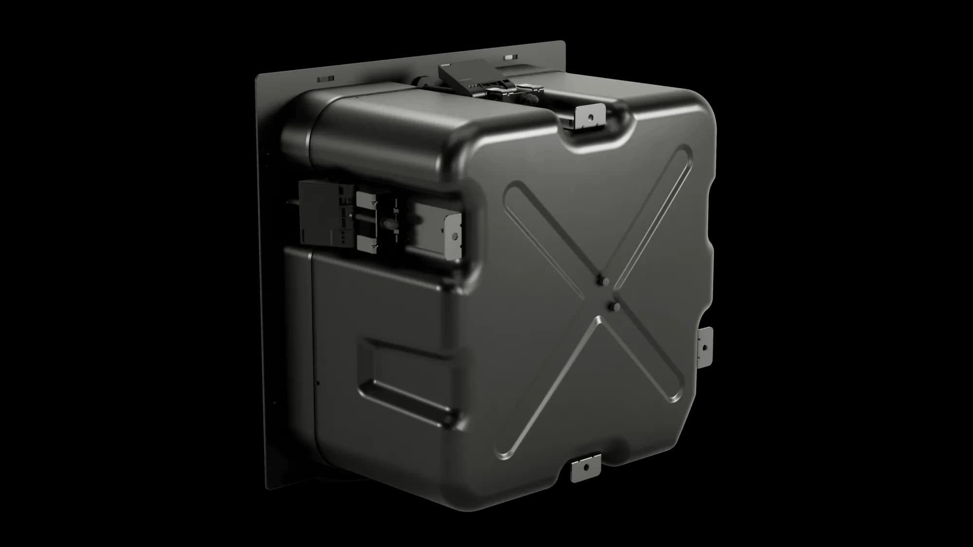 Bose EdgeMax EM90, angled rear view showing enclosure