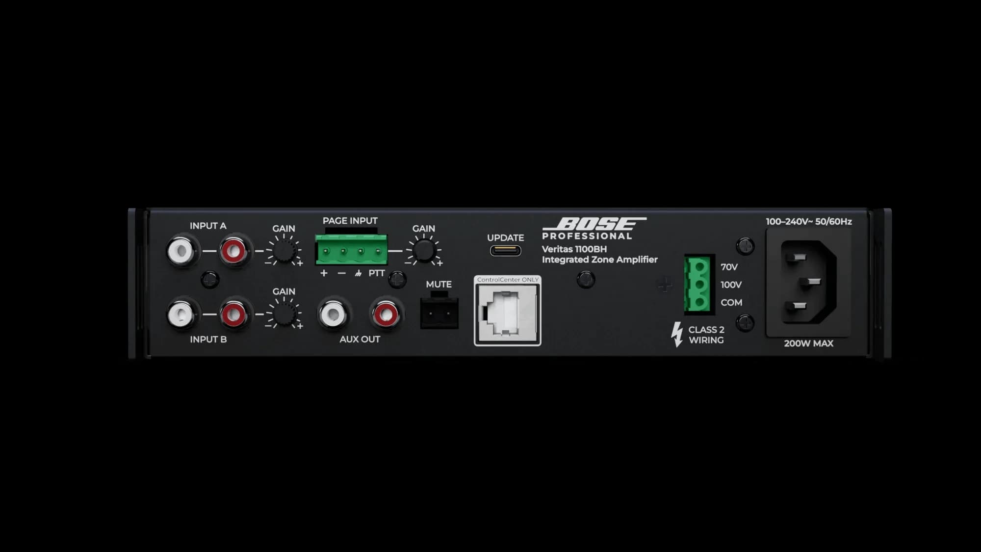 Bose Veritas 1100BH, rear panel view showing ports