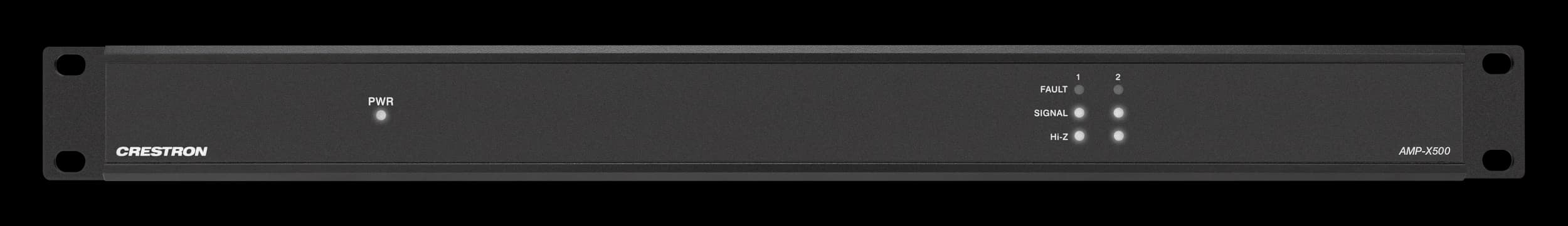 Crestron AMP-X500 2-channel X-Series amplifier, front view