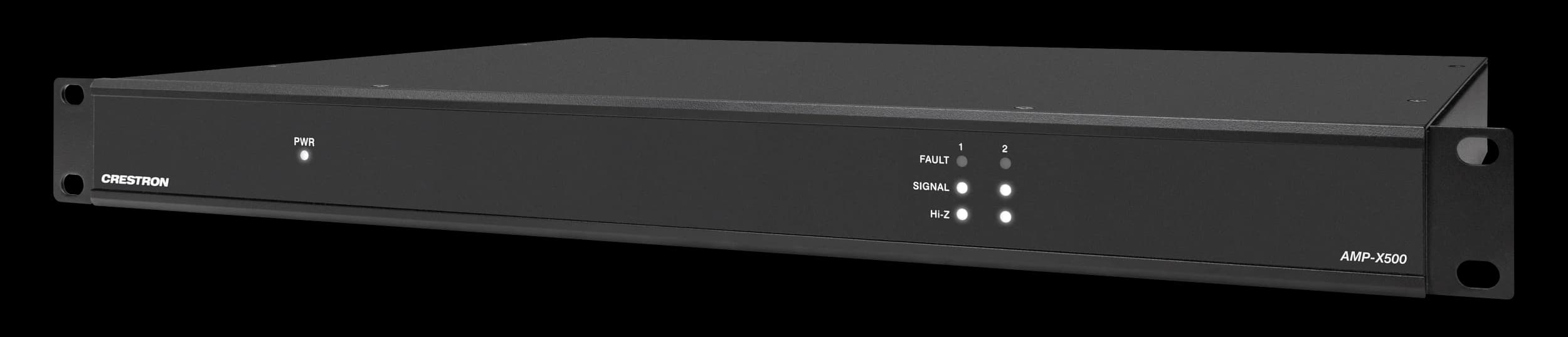 Crestron AMP-X500 2-channel X-Series amplifier, angled view