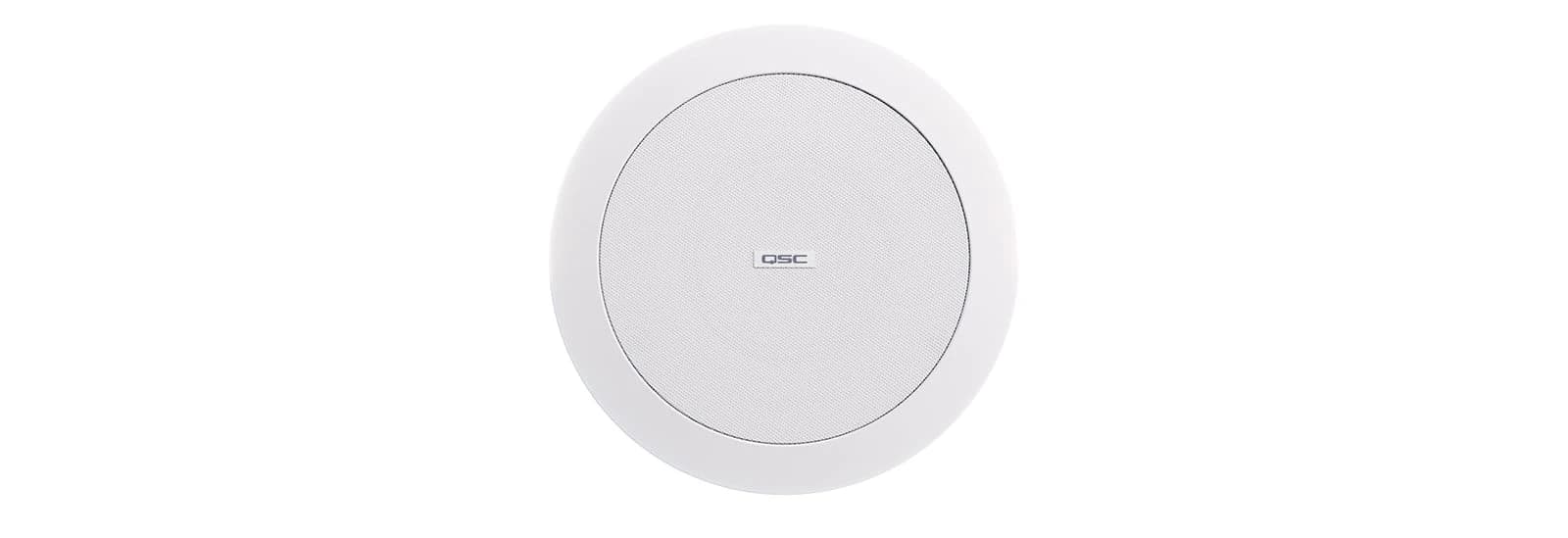 QSC NL-C4-WH network ceiling loudspeaker, front view