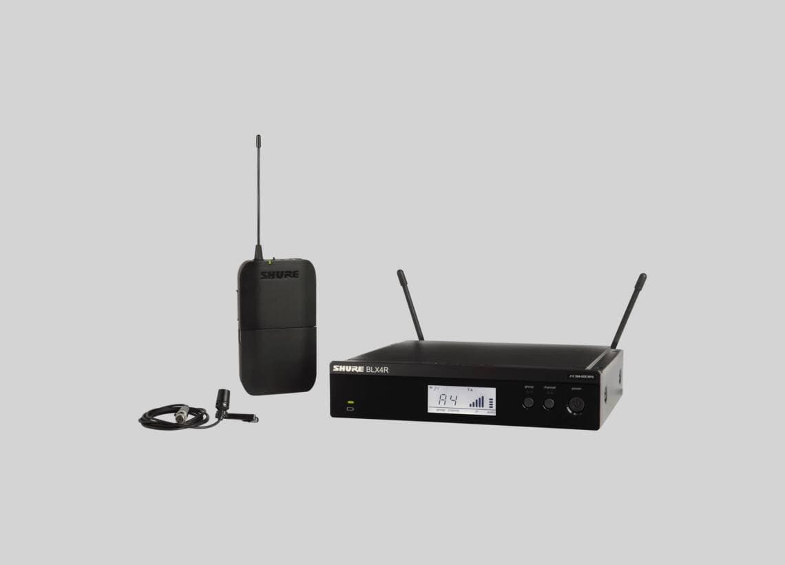 Shure BLX14R/CVL rack-mount presenter system with BLX1 bodypack and CVL lavalier