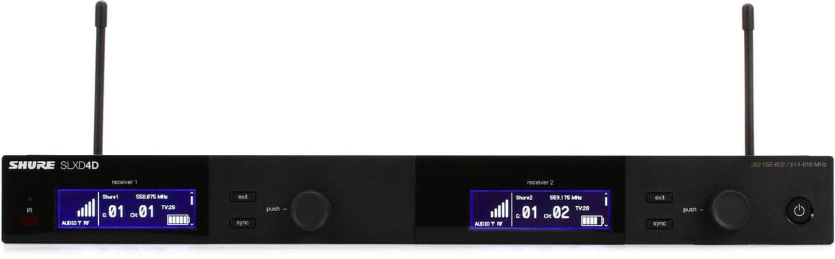 Shure SLXD4D dual-channel digital wireless receiver