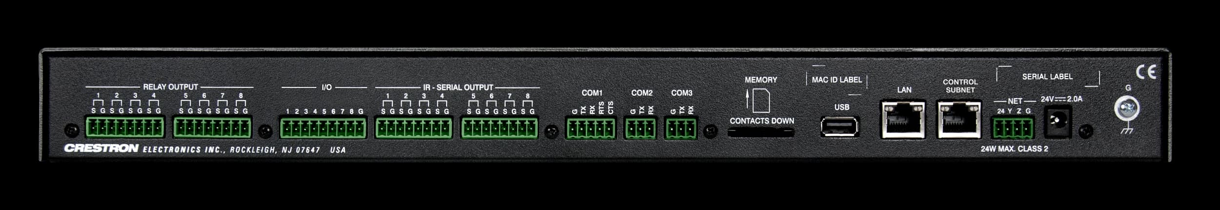 Crestron CP4N 4-Series control processor, rear view