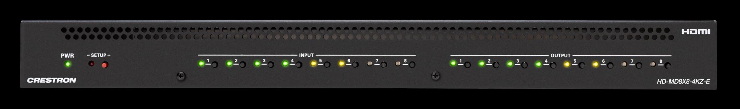 Crestron HD-MD8X8-4KZ-E 8x8 HDMI switcher, front view