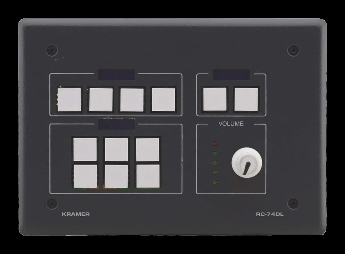 Kramer RC-74DL control keypad with knob and displays