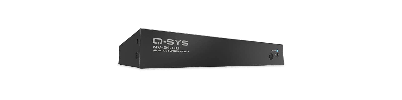 QSC Q-SYS NV-21-HU network video endpoint, angled view