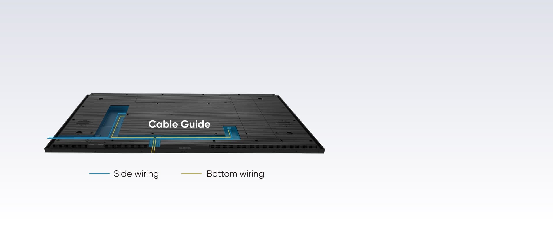 Ageru Digital Signage Display 50-inch rear panel showing cable management