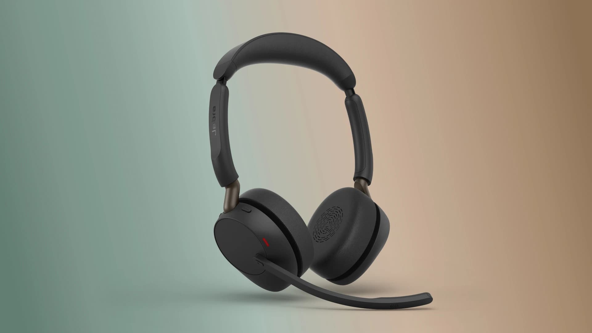 Jabra Evolve3 65 Bluetooth wireless headset, side profile studio view