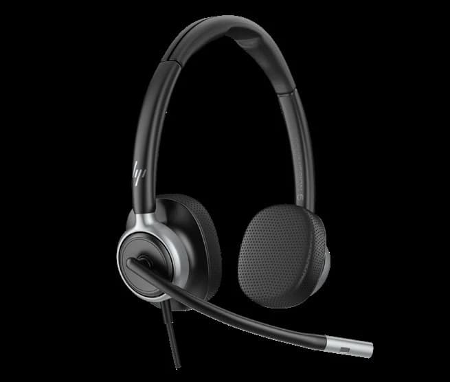 HP Poly Mission 620/625 stereo USB headset, studio view