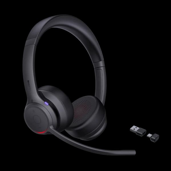 Yealink ZenOffice32 Dual Bluetooth wireless headset with BT51C dongle, studio view