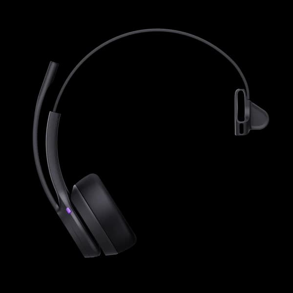 Yealink ZenOffice32 headset, side profile showing the rotatable microphone arm