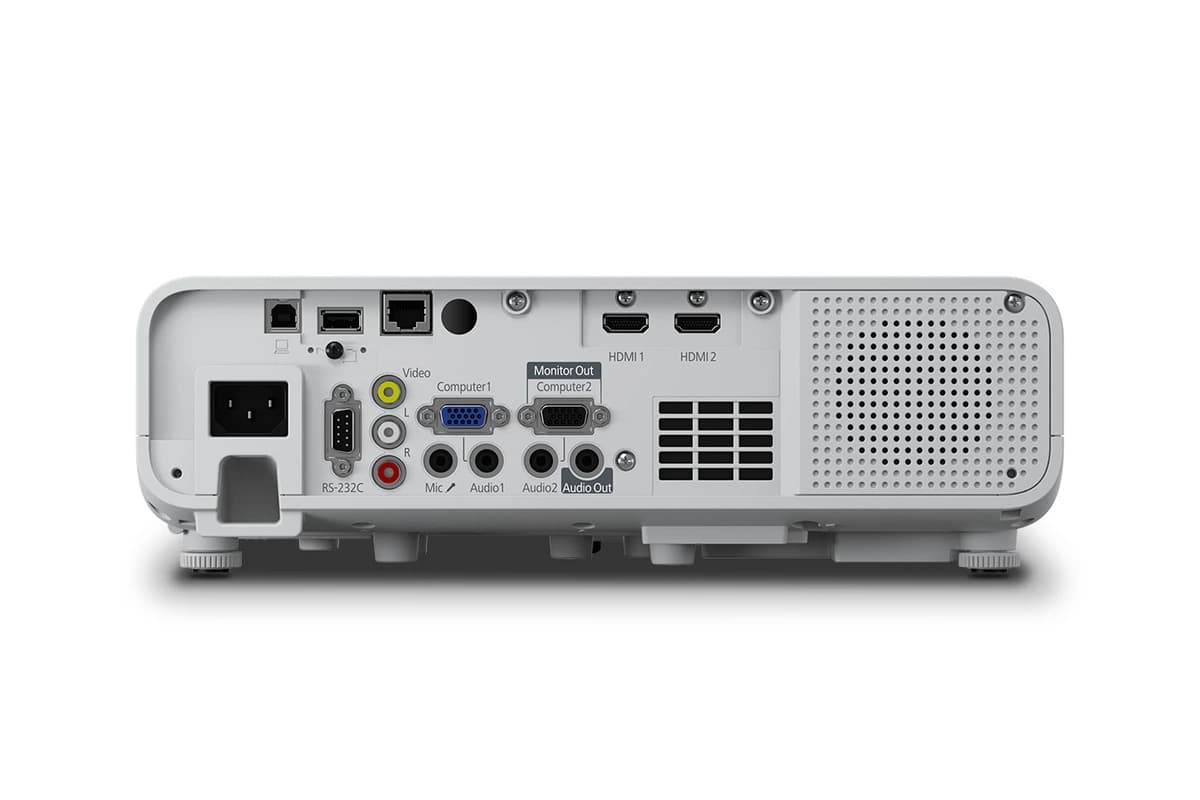 Epson PowerLite L270F laser projector, rear connector panel