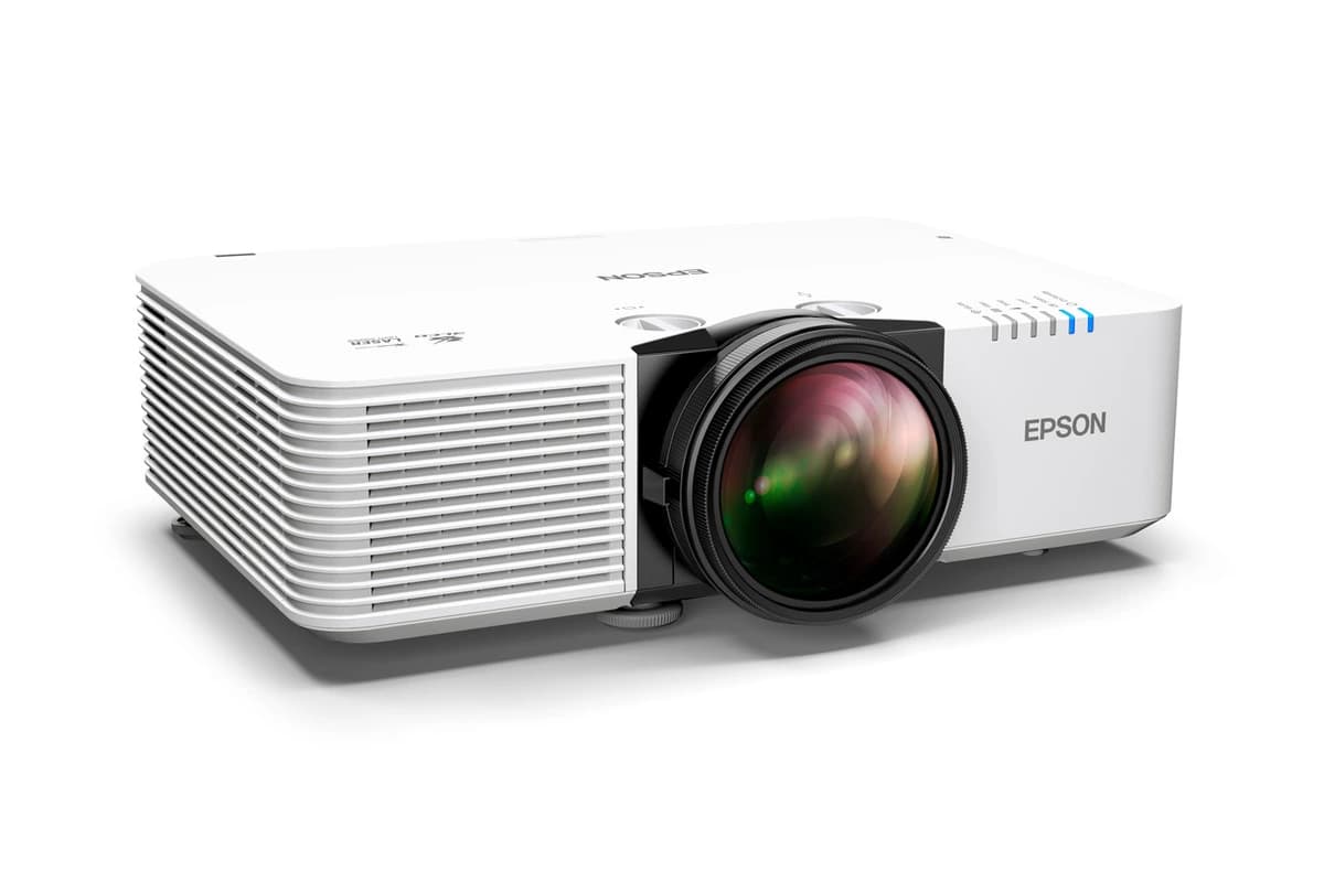 Epson PowerLite L690SE short-throw laser projector, angled view