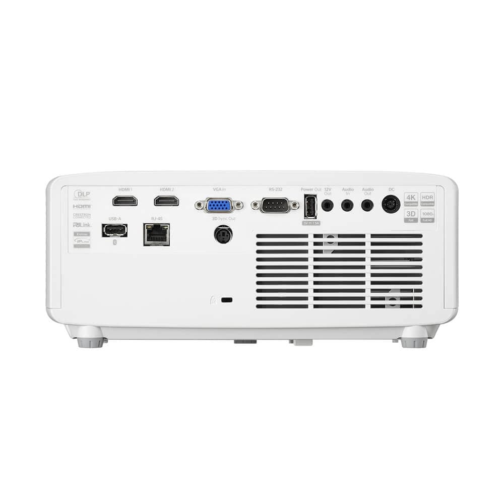 Optoma ZH521 laser projector, rear connector panel