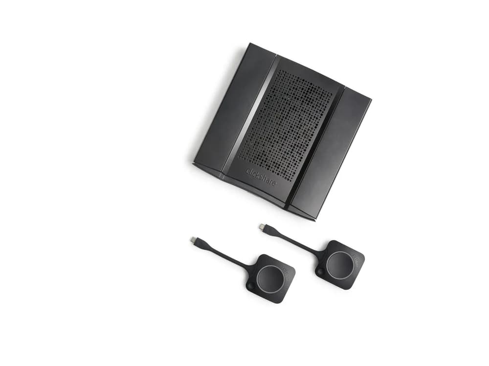 Barco ClickShare CX-50 wireless conferencing base unit and Buttons