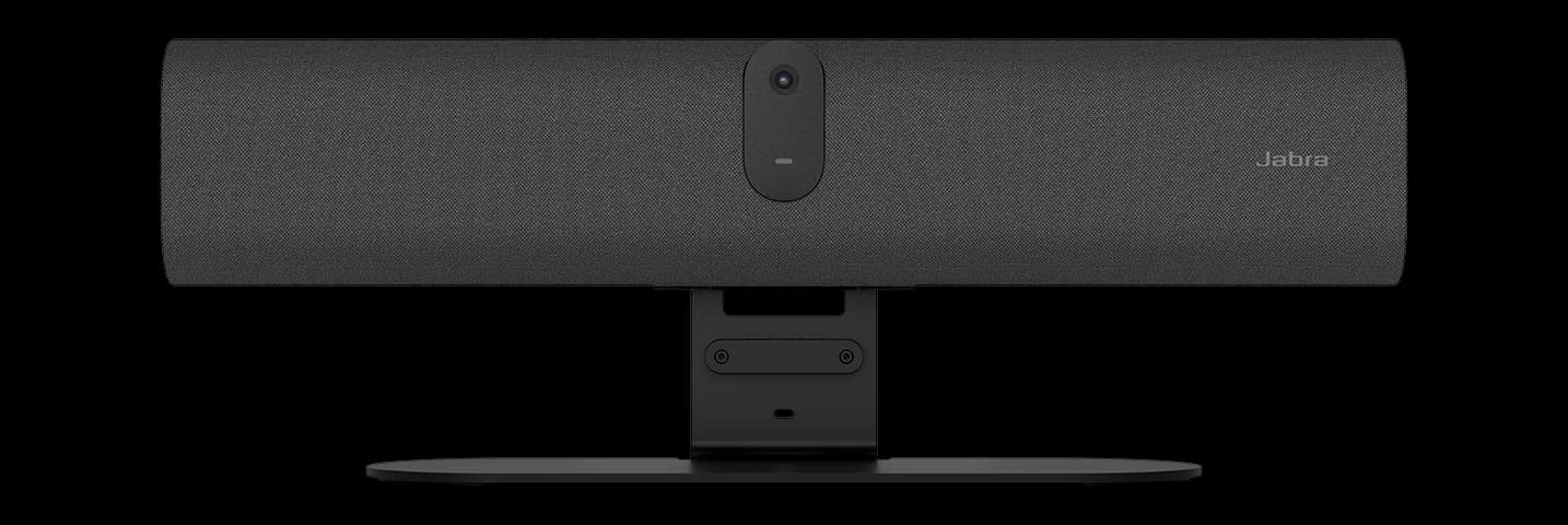 Jabra PanaCast U30 video bar on table stand, front view
