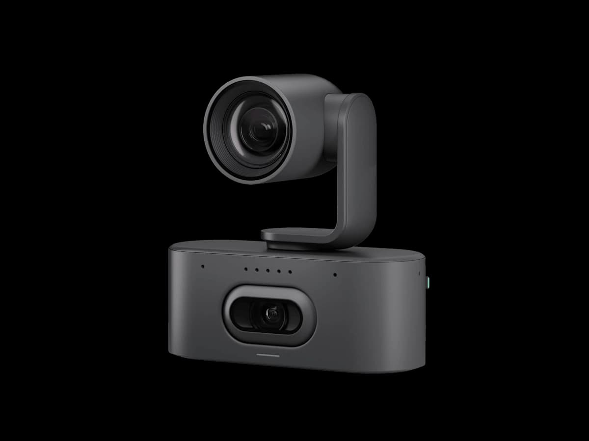Logitech Rally AI Camera Pro, angled three-quarter view