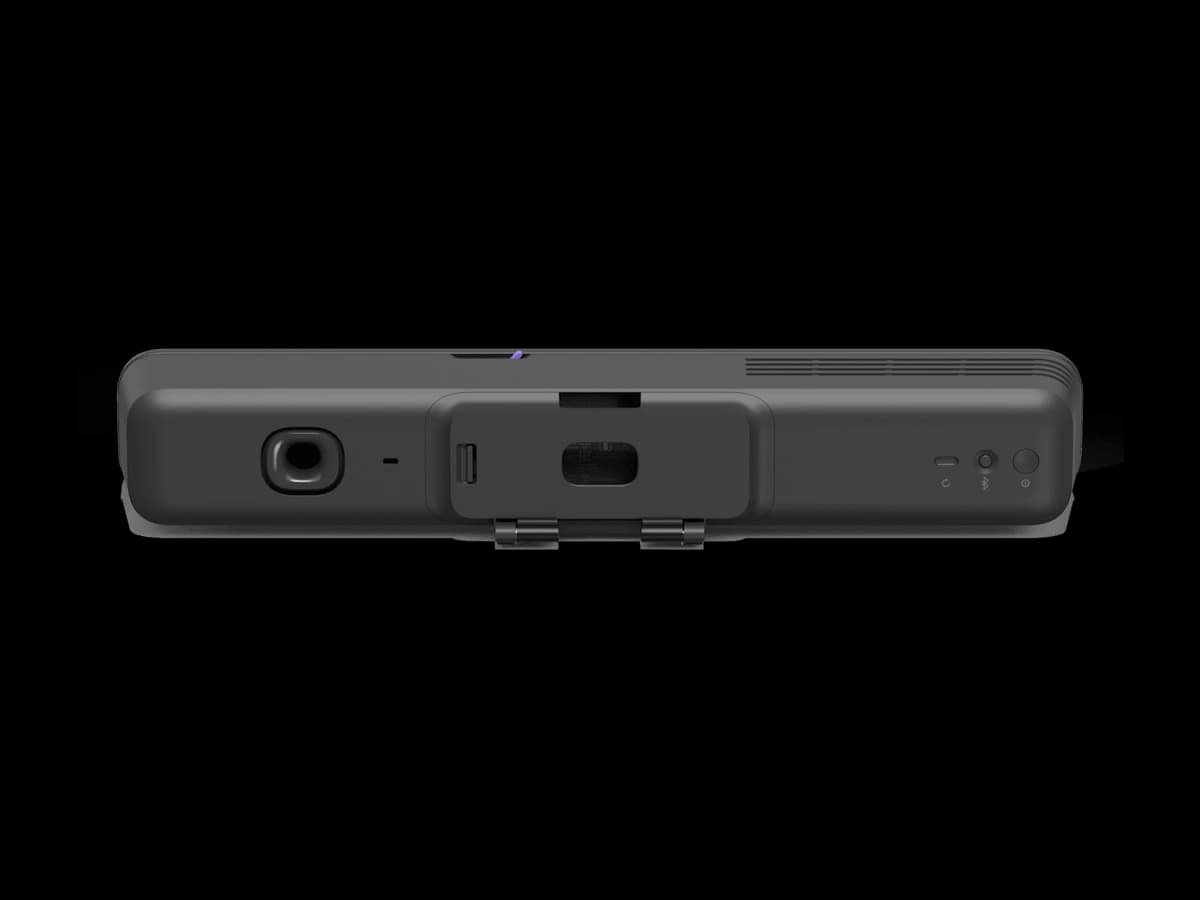 Logitech MeetUp 2 video bar, rear view showing ports and mount