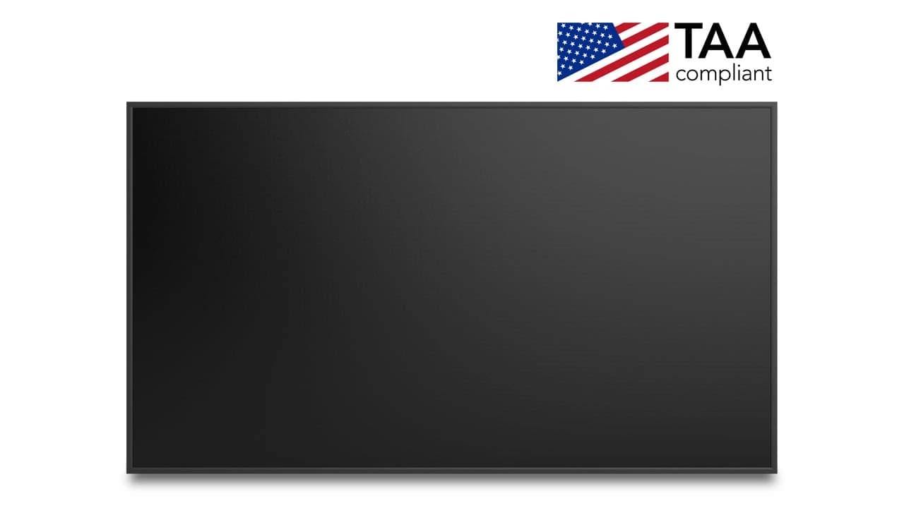 Christie SUHD86-V3 secure LCD panel, off-state front view