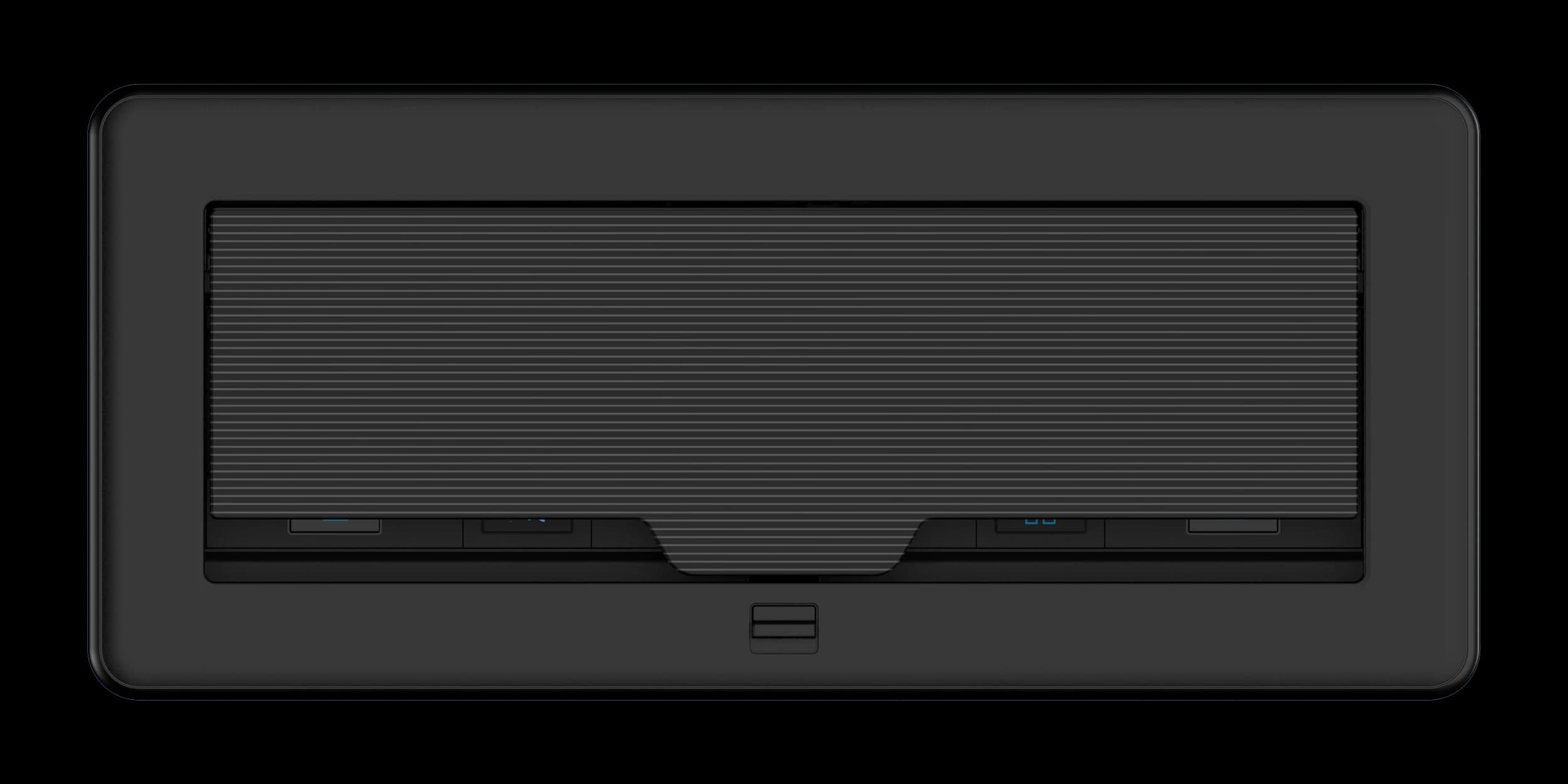 Crestron FT2-1200-MECH-PTL-B FlipTop cable management system, installed