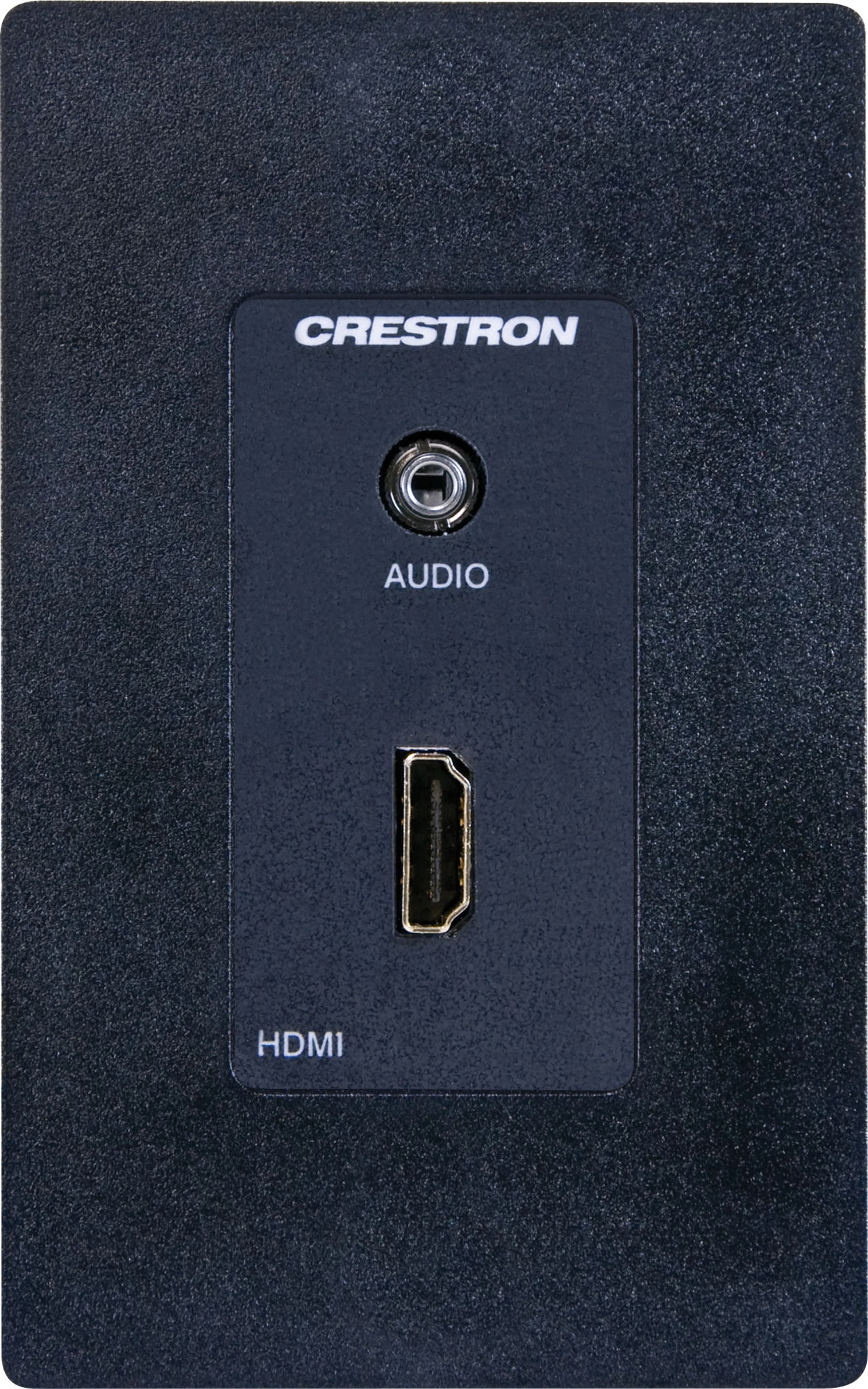 Crestron MP-WP150-B media presentation wall plate, installed
