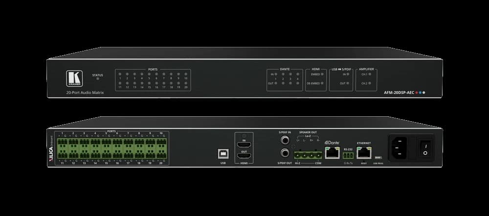 Kramer AFM-20DSP-AEC 20-port audio matrix