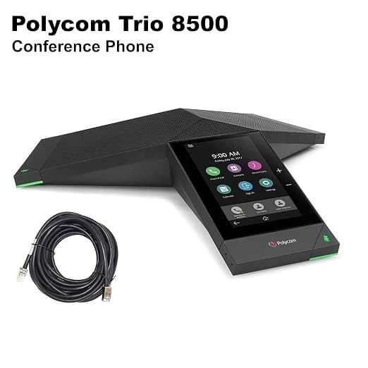 Polycom Trio 8500 IP conference phone with Ethernet cable