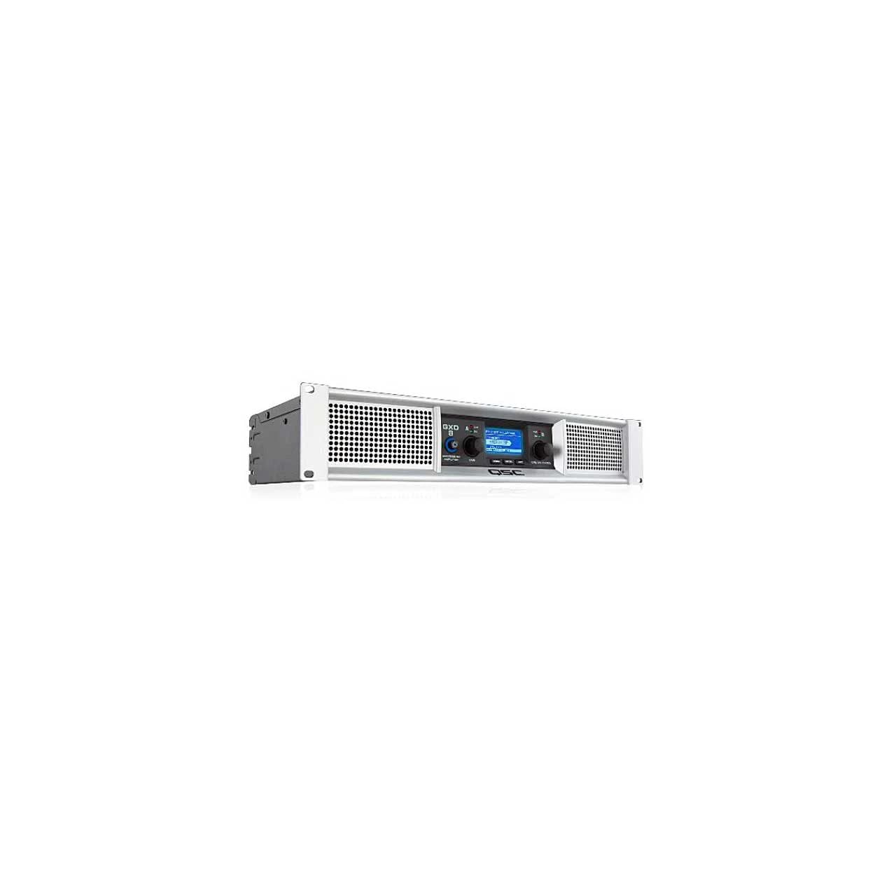 QSC GXD8 power amplifier, angled view