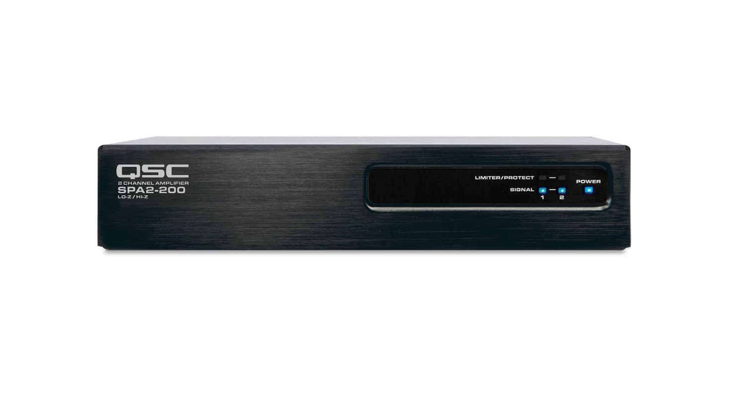 QSC SPA2-200 amplifier, front view