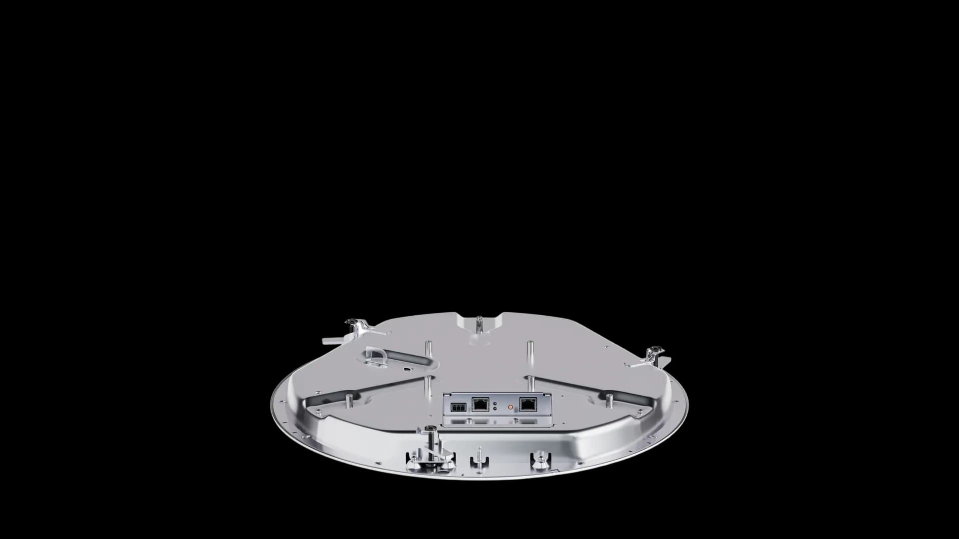 Sennheiser TeamConnect Ceiling Medium, rear view showing ports and mounting