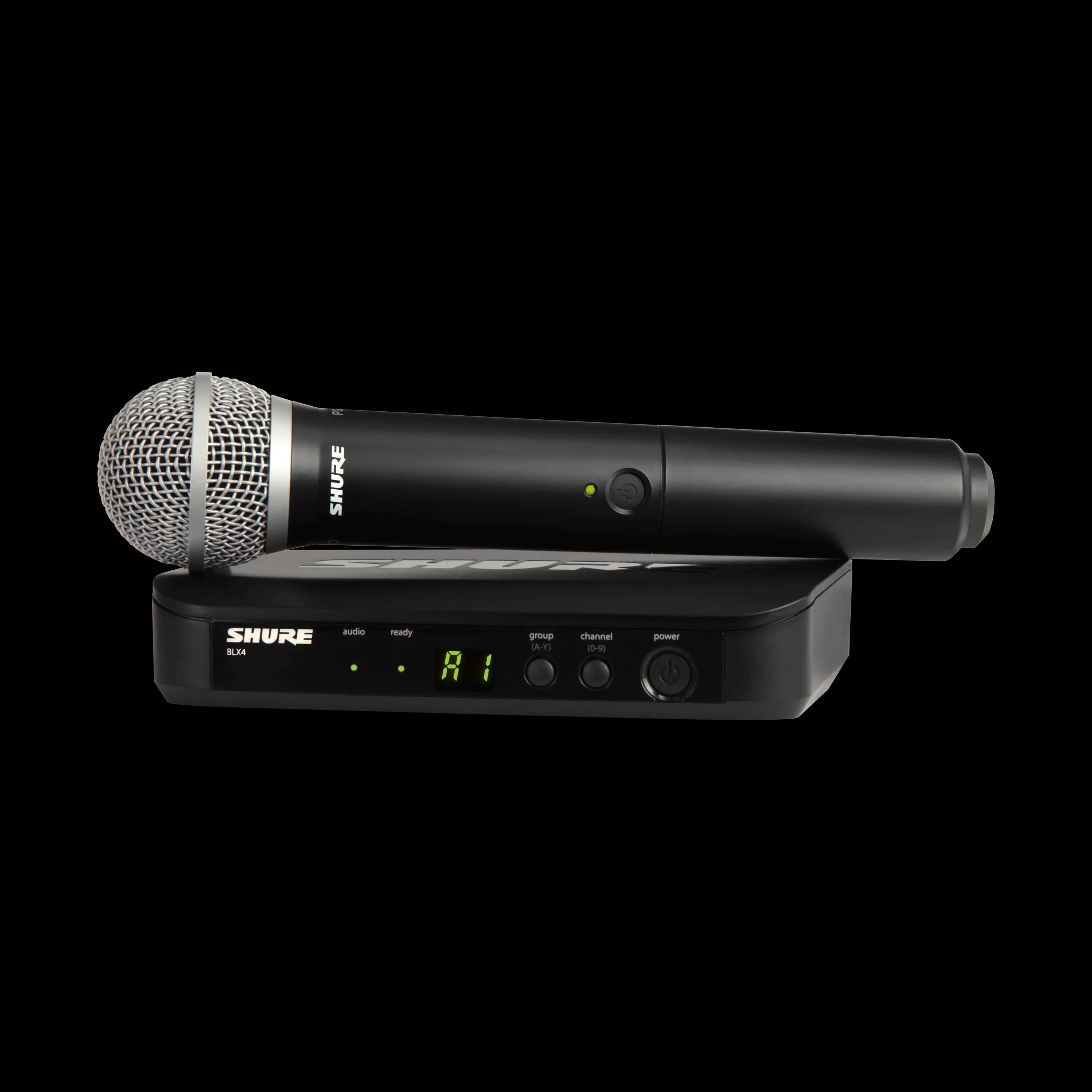 Shure BLX24/PG58 wireless vocal system with BLX4 receiver and PG58 handheld transmitter