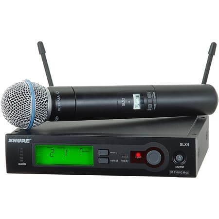 Shure SLX24/BETA58 wireless handheld vocal system with SLX4 receiver