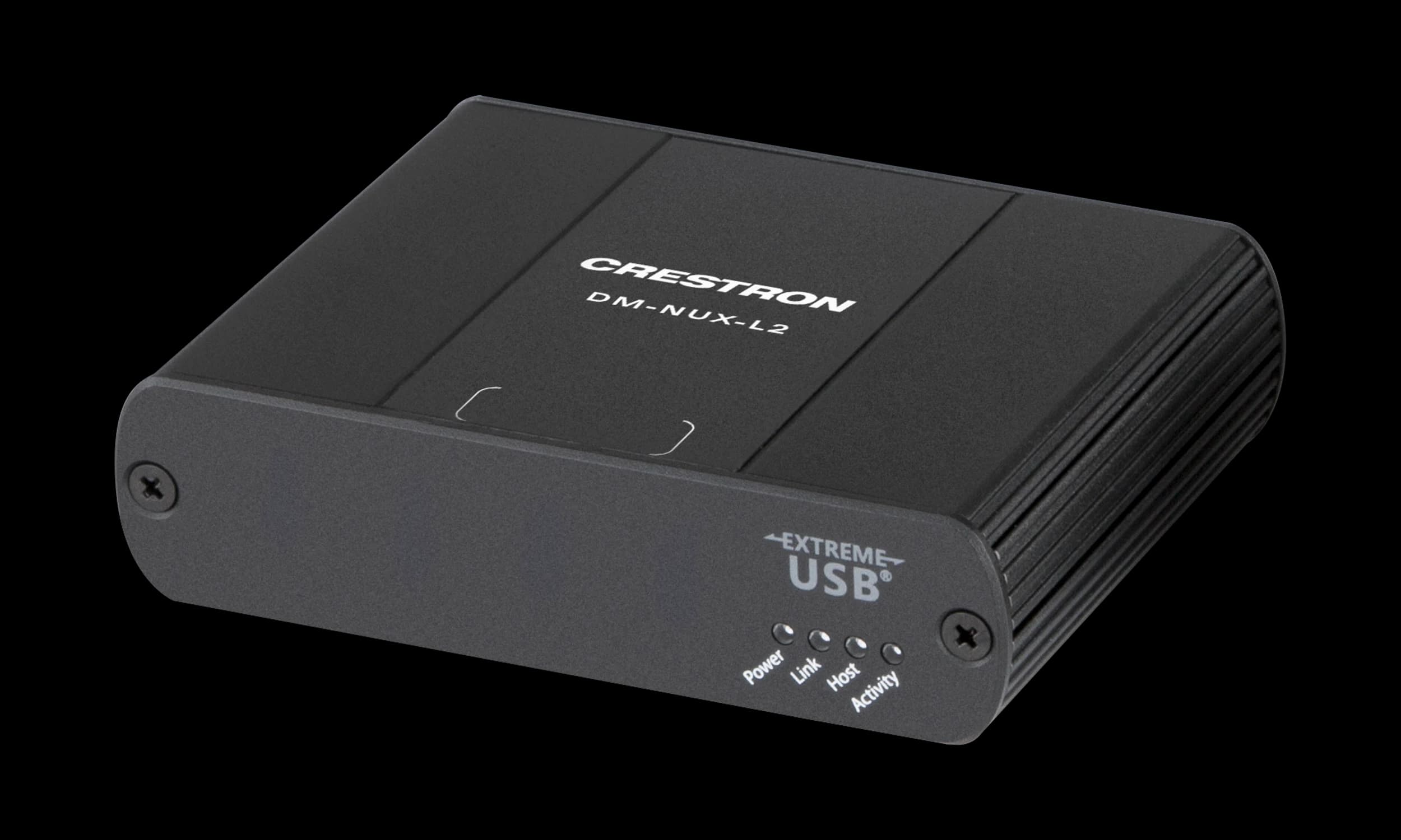 Crestron DM-NUX-L2 USB over network endpoint, front-left view