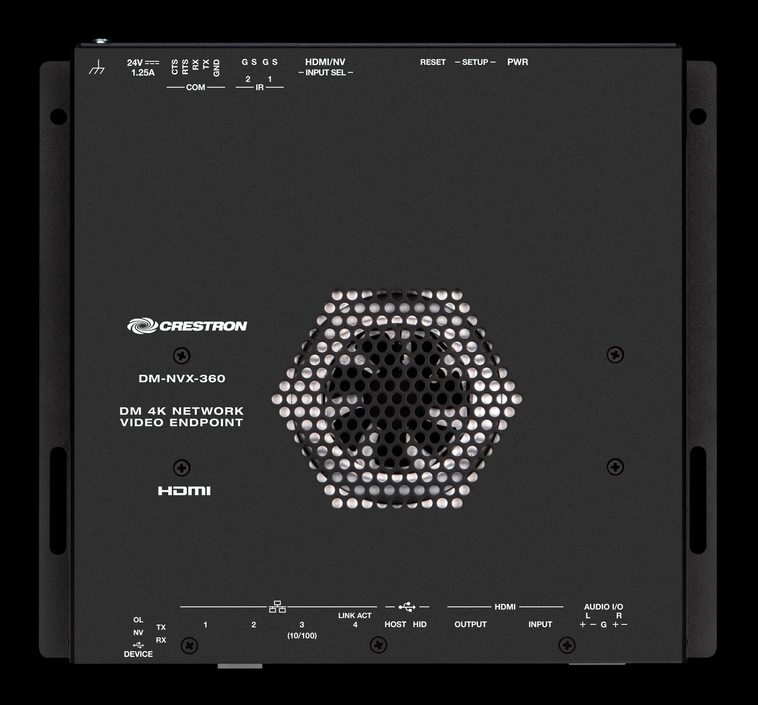 Crestron DM-NVX-360 AV-over-IP encoder/decoder, top view