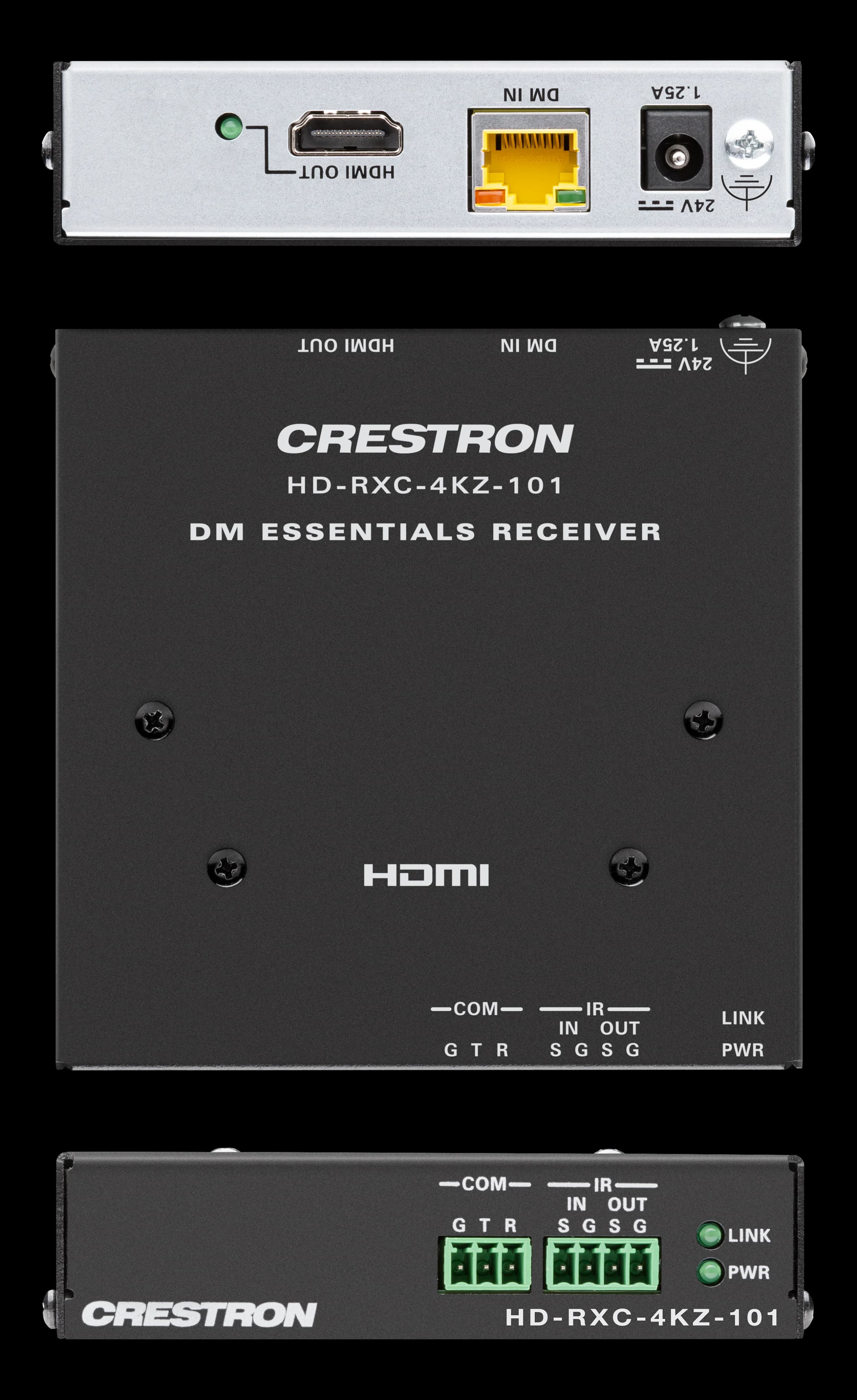 Crestron HD-RXC-4KZ-101 4K60 4:4:4 receiver with connections