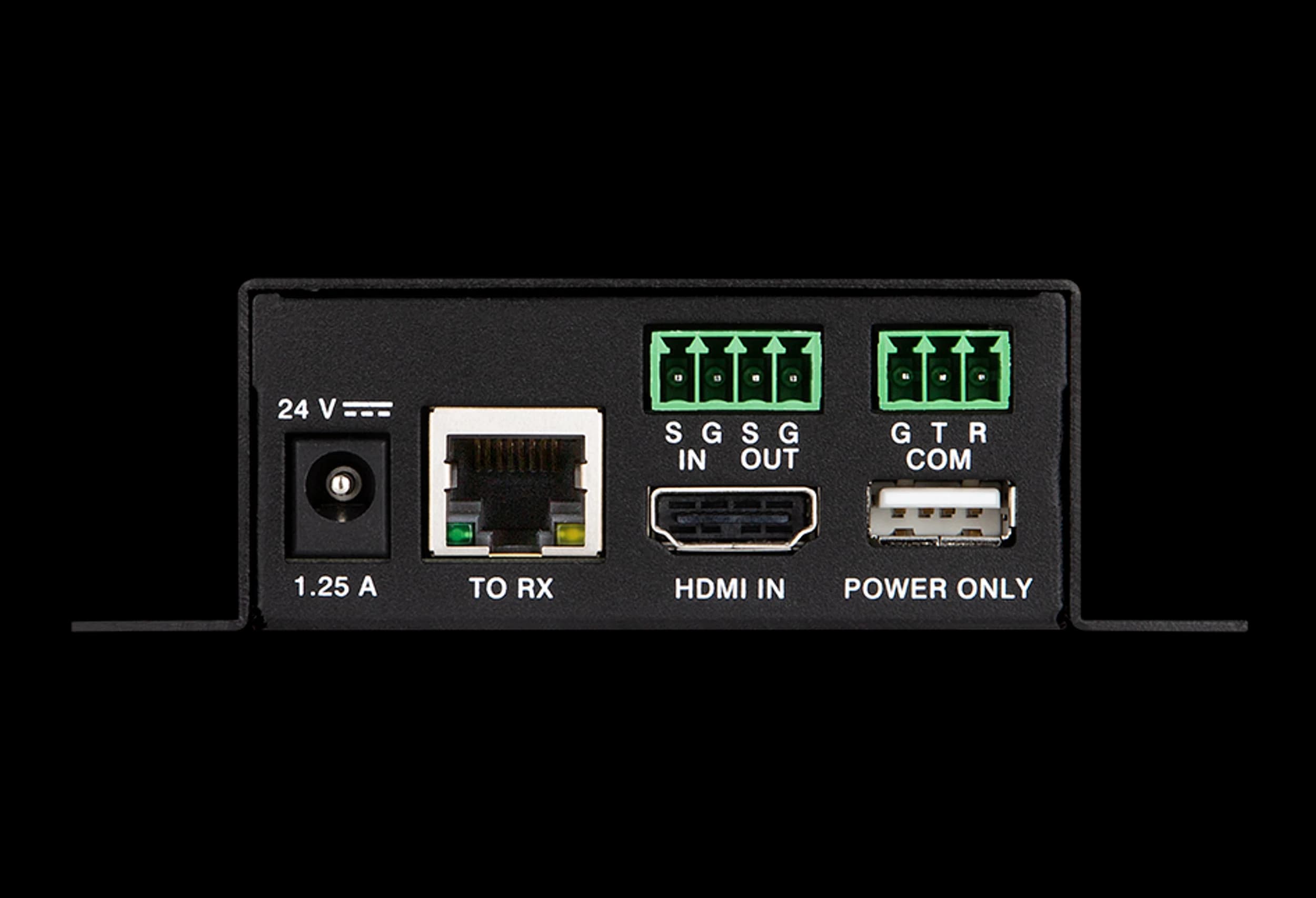 Crestron HD-TXC-101-C-E DM Lite transmitter, angled view