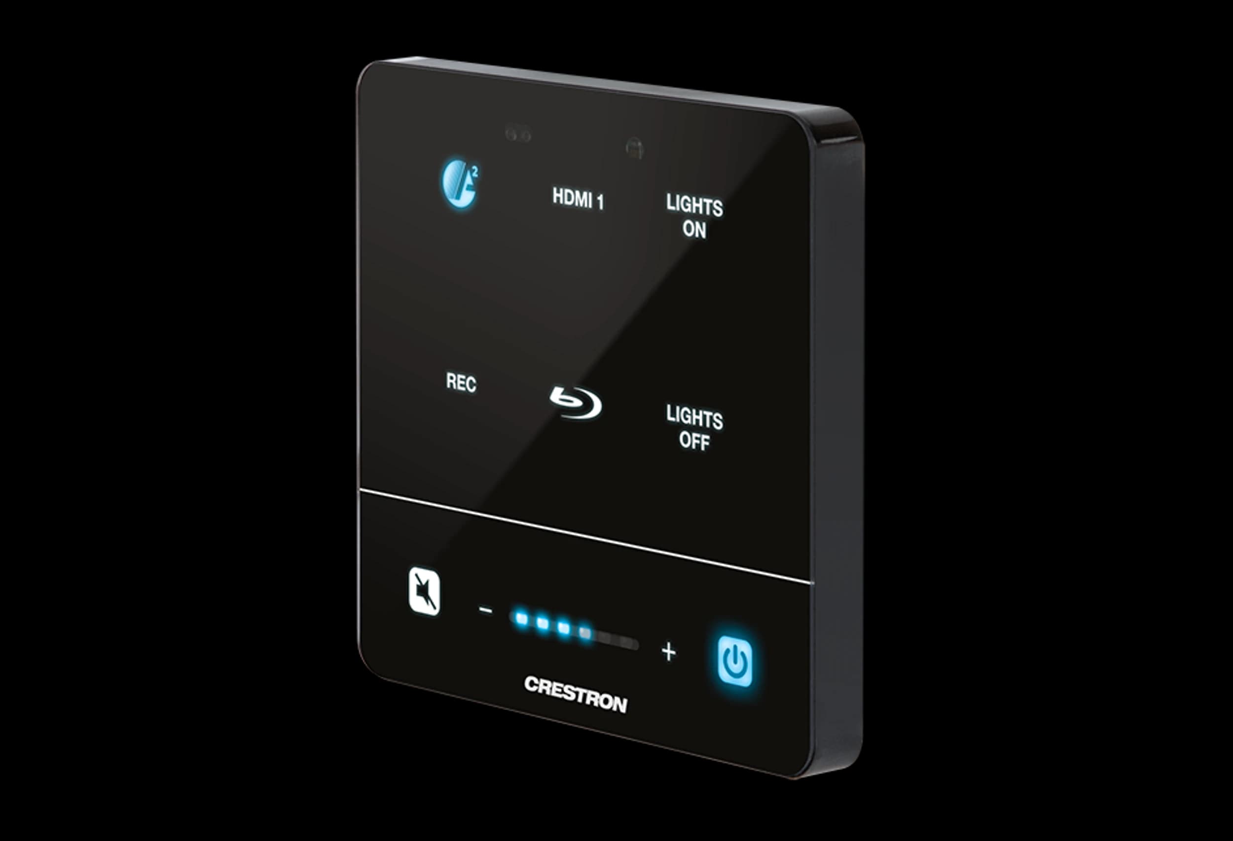 Crestron MPC3-201-B media presentation controller, angled view
