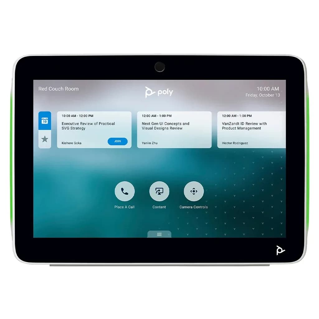 Poly TC10 Touch Controller White, front-facing straight view