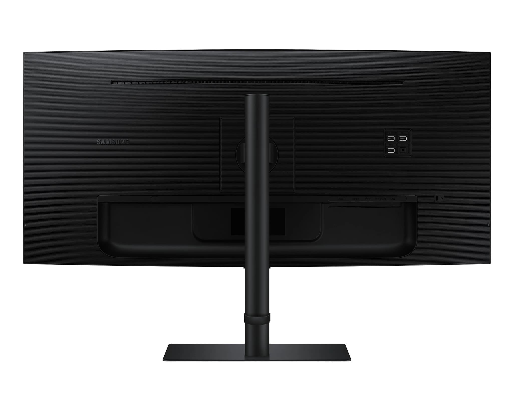 Samsung ViewFinity S6 34-inch curved monitor, rear view with stand