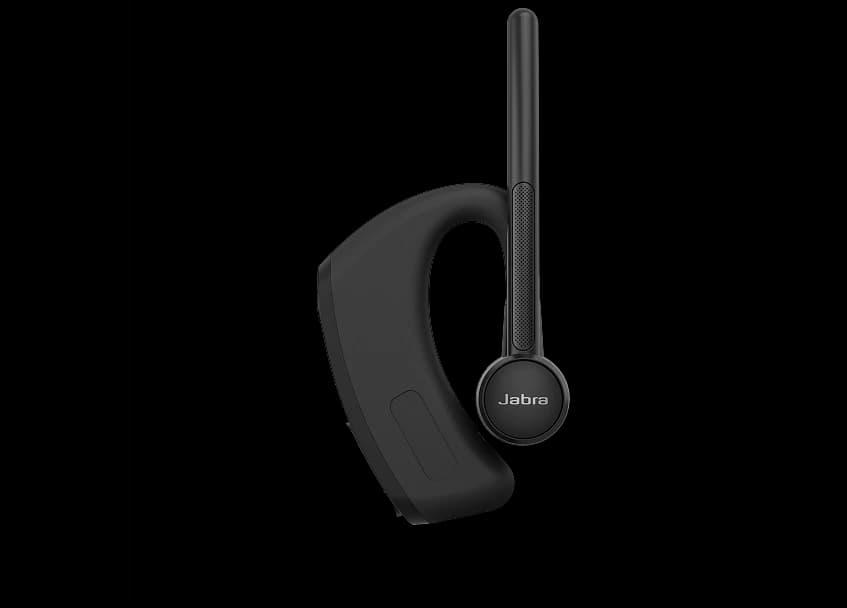 Jabra Perform 45 SE headset on a white background, folded boom microphone