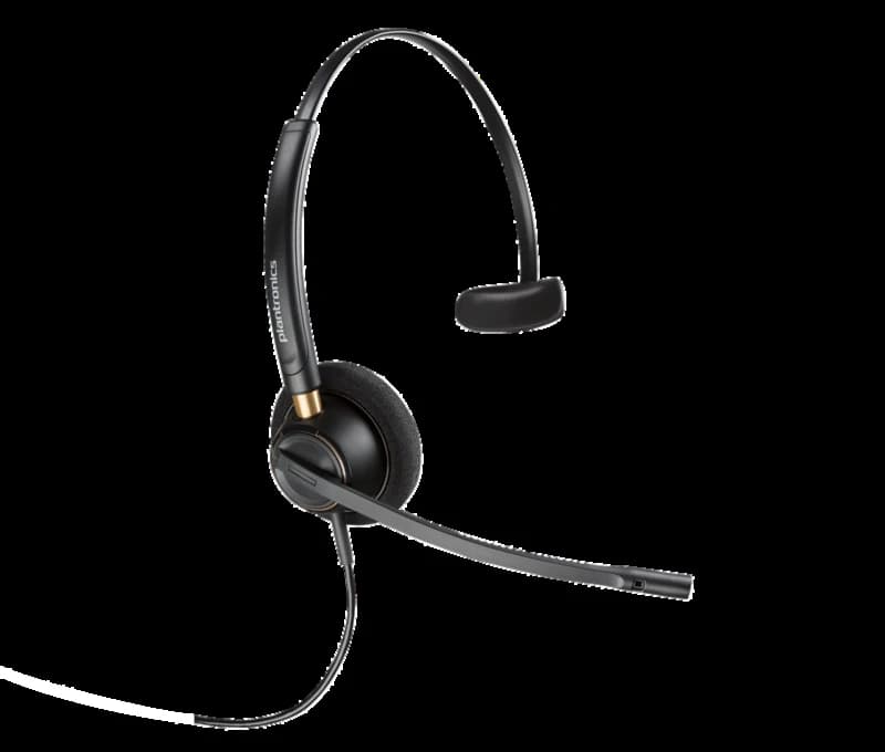 Poly EncorePro 510 monoaural Quick Disconnect headset, studio view