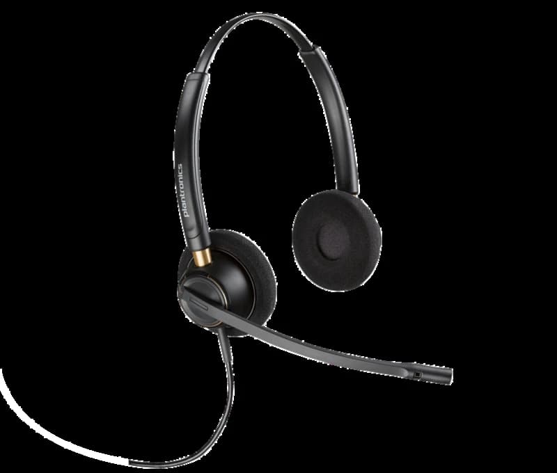 Poly EncorePro 520 stereo Quick Disconnect headset, studio view