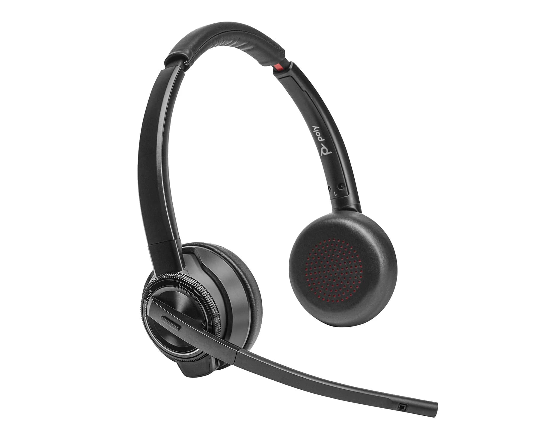 Poly Savi 8420 Office Stereo ANC DECT headset, studio product view
