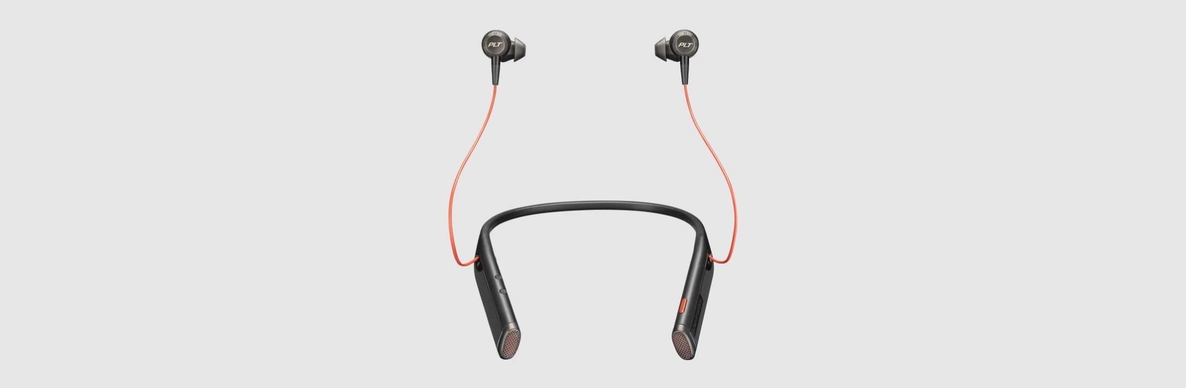 Poly Voyager 6200 UC neckband headset, wide studio view