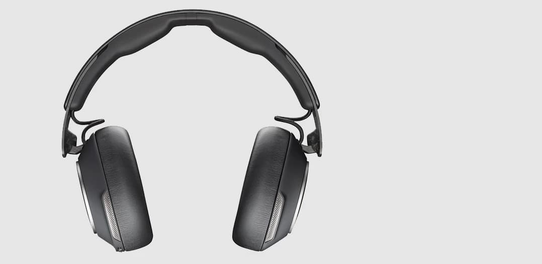 Poly Voyager Surround Bluetooth wireless headset, front studio view