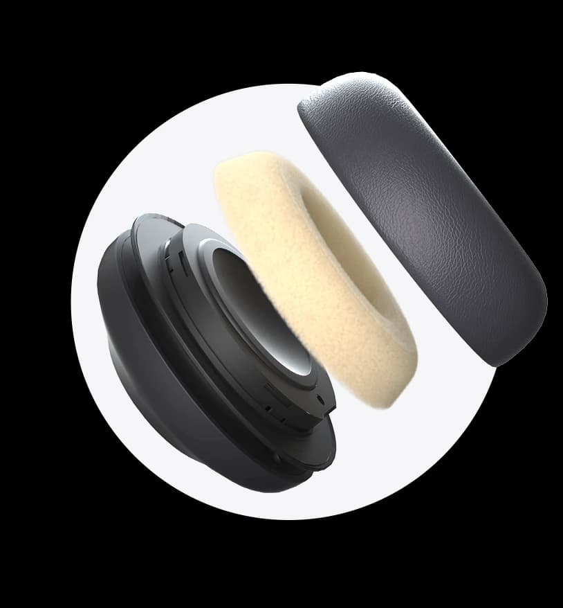 Yealink UH35, exploded ear-cushion and driver detail