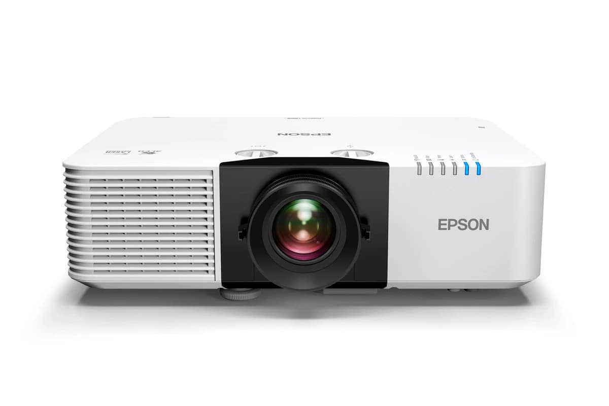 Epson PowerLite L890E laser projector, angled view